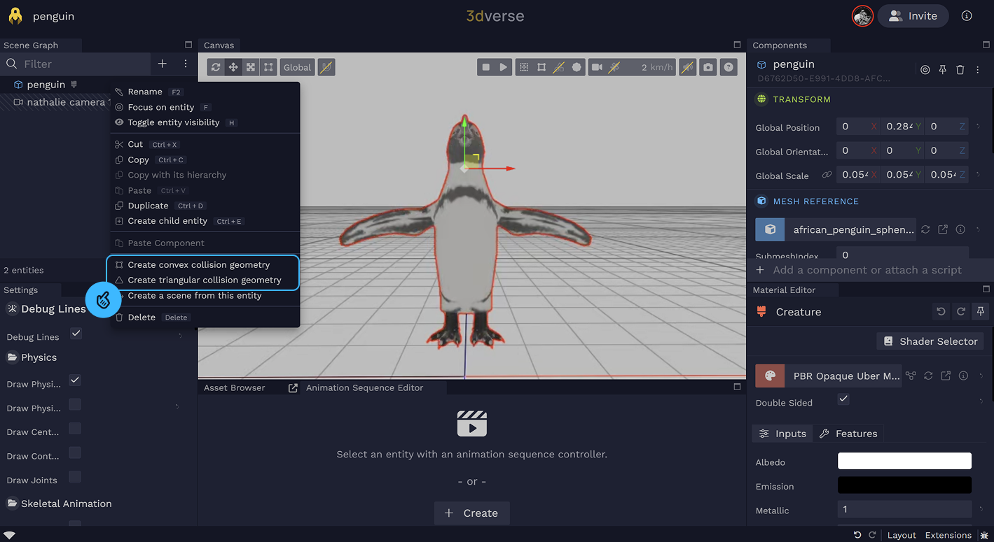 Create collision geometry from existing mesh
