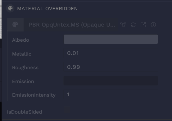 After marking component as deleted, the component is deleted but will appear as blacked out. You can always restore it by clicking “discard override”.