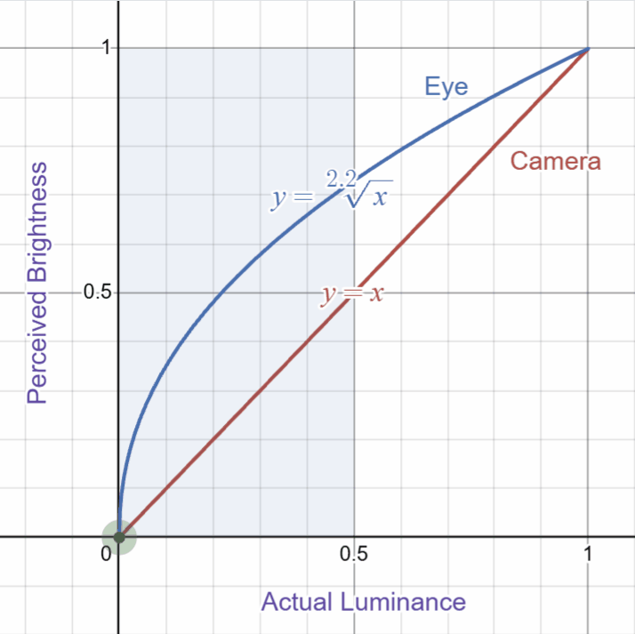 Slopes are steeper in dark tones