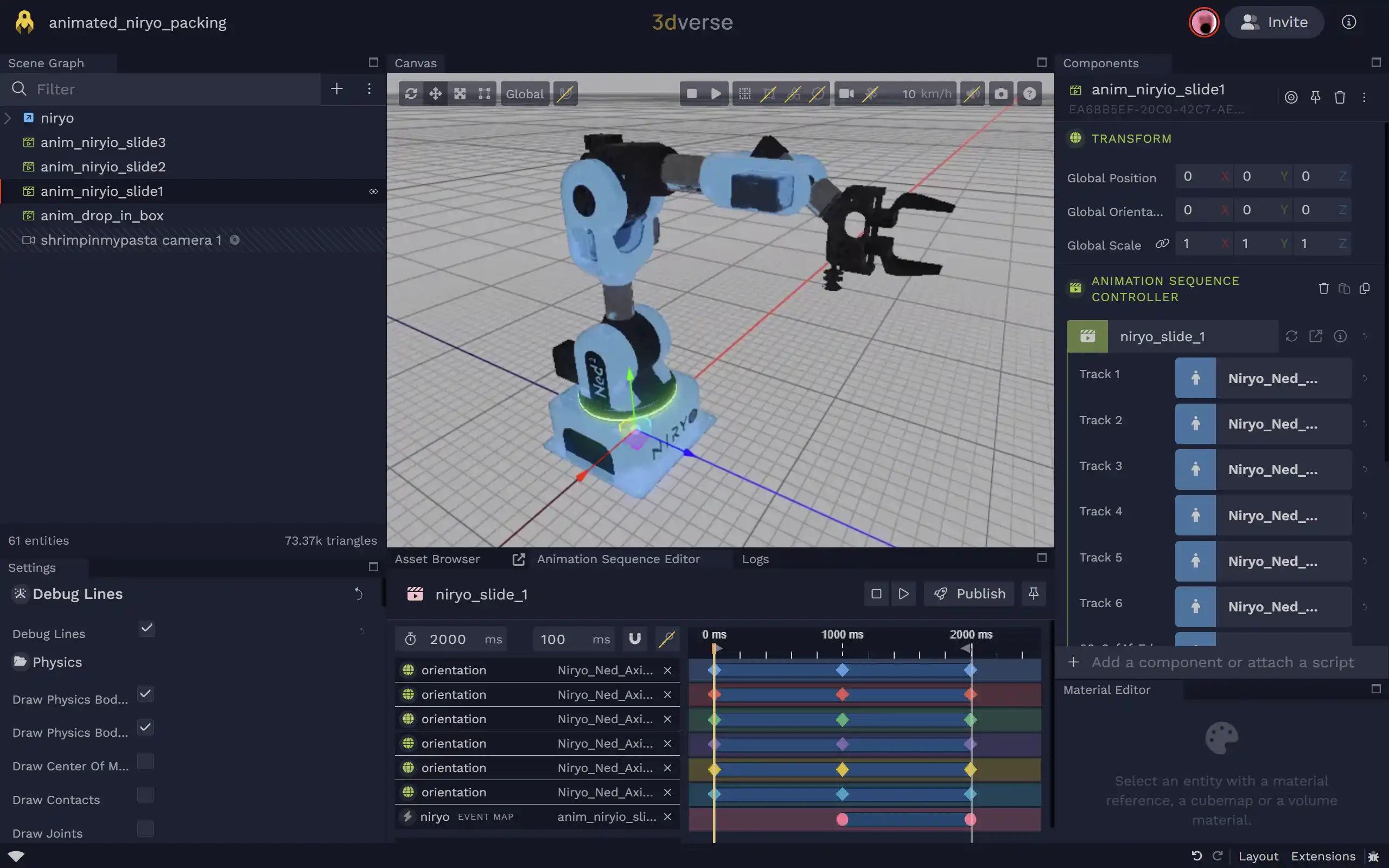 The Editor accessed via the Console.