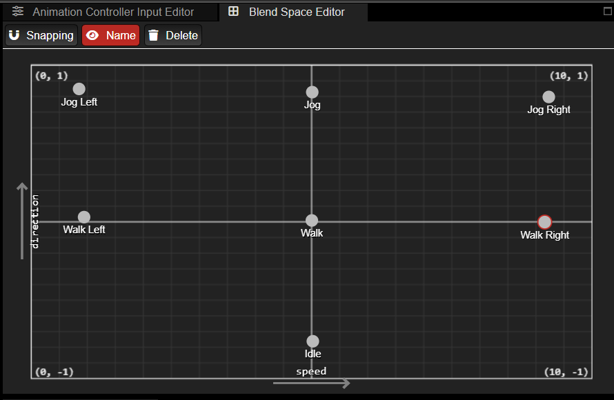 Blend Space Editor