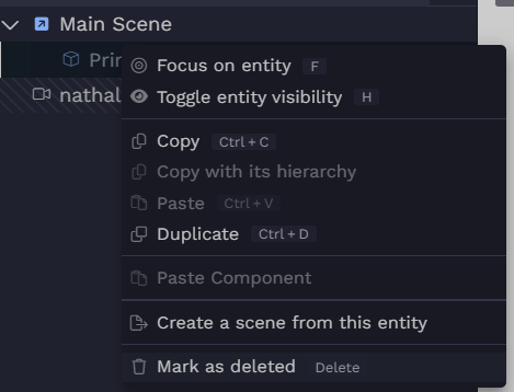 To delete an entity underneath a linker, right click and click <q>Mark as deleted</q>.